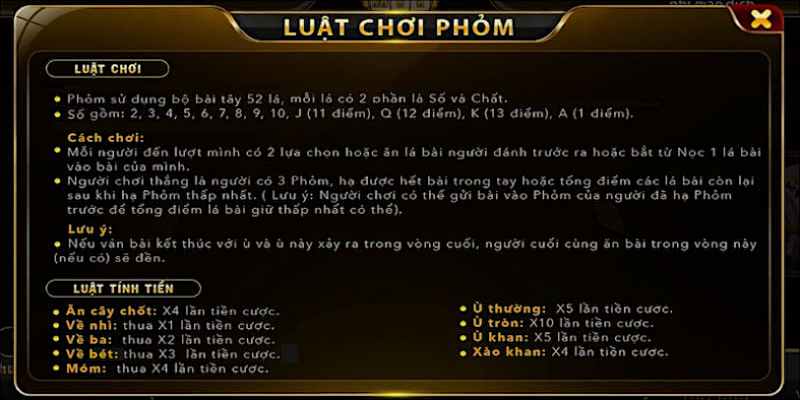Luật chơi đầy đủ nhất về phỏm Hitclub cho các newbie Luật chơi đầy đủ nhất về phỏm Hitclub cho các newbie